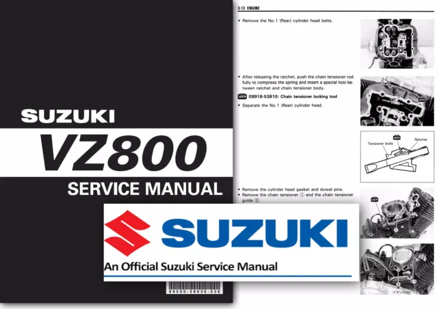 Suzuki VZ800 Marauder Workshop Service Shop Manual Factory ALL Models 1997-2004