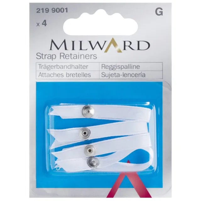 Retenedores de correa Milward blanco 4 piezas