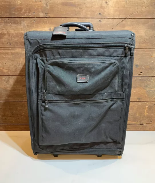 TUMI LUGGAGE Travel Black Bag LARGE 26" x 20" x 11" VINTAGE EXPANDABLE
