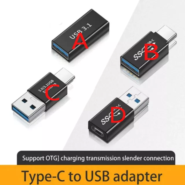 Male Female Data Cable Connector USB 3.1 Type C to USB 3.0 OTG Adapter Converter