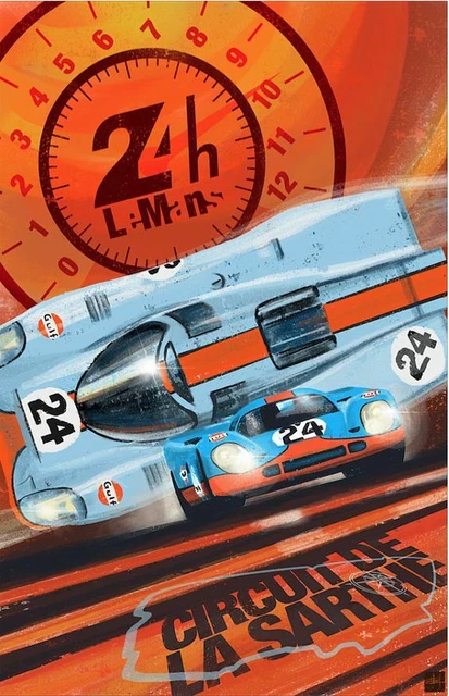 Plaque Métal  Steve Mcqueen Le Mans  30 X 20 Cm
