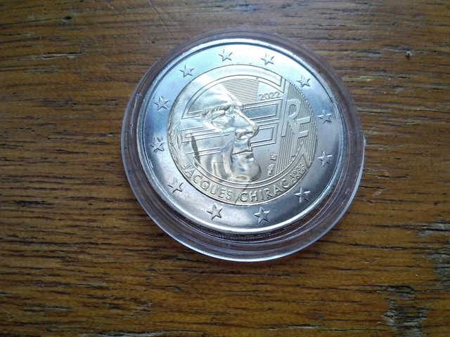 RARE PIÈCE DE 2 euros, France 2022, Jacques Chirac commémorative EUR 50