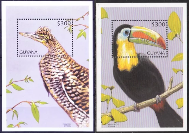 Guyana - Birds - Uccelli - 1997 -  2 V. - Mnh -