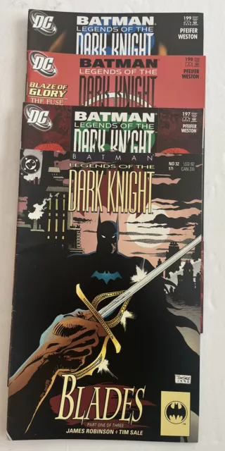 Batman Legends of the Dark Knight Comic Book Lot 4x  #32 #197 #198 #199