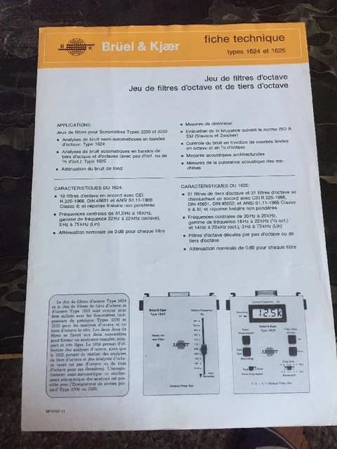 Bruel & Kjaer 2318 Documentation En Français Rare