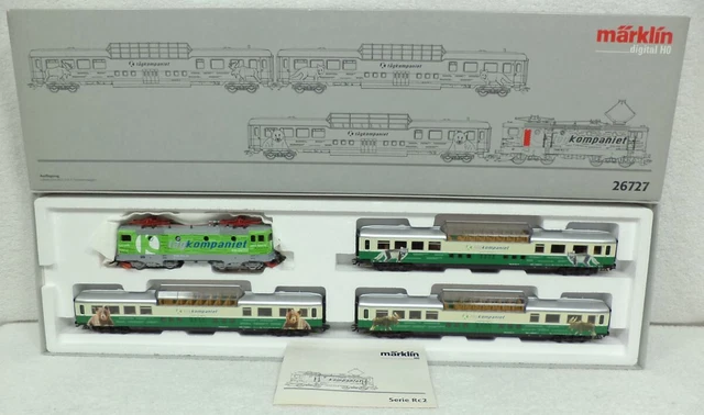 MARKLIN 26727 ZELDEN SJ Zweedse treinset 4 delig DIGITAAL 3 ...