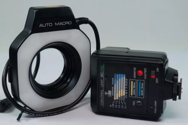 Minolta 80PX Ring Flash Kit, Minolta Dedicated. Cased G.W.O,