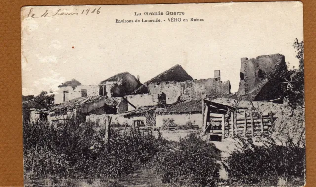 CPA Postcard Veho IN Ruins Surroundings Lunéville the Big Guerre 1916