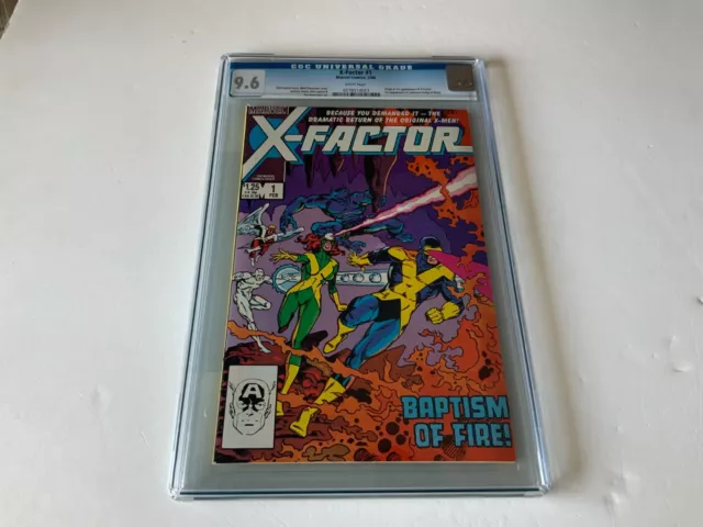 X-Factor 1 Cgc 9.6 White Pages Origin 1St Appearance Marvel Comics 1986