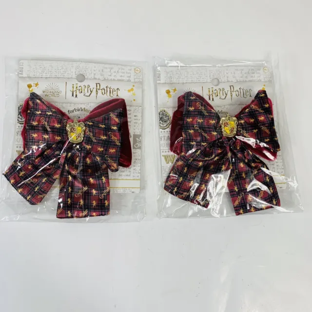 Harry Potter Hair Bow Clip Set Of 2 Gryffindor House Hermione Jinny Accessory