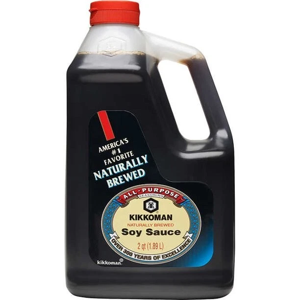 Salsa di soia Kikkoman, bottiglia 64 once (1,89 l)