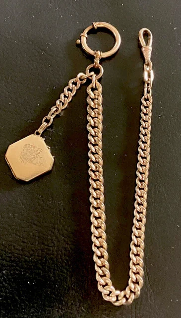 Antico Grazioso Golddouble Uhrkette Catenina Orologio Taschino Catena per Di