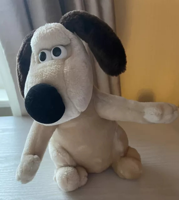 Gromit Dog Wallace & Gromit 10"Plush Cuddly Soft Toy Teddy Dog 1989 Vintage