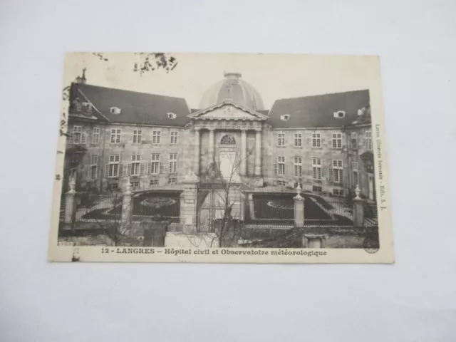 Cpa Haute Marne 52 Langres Hopital Civil Et Observatoire Meteorologique