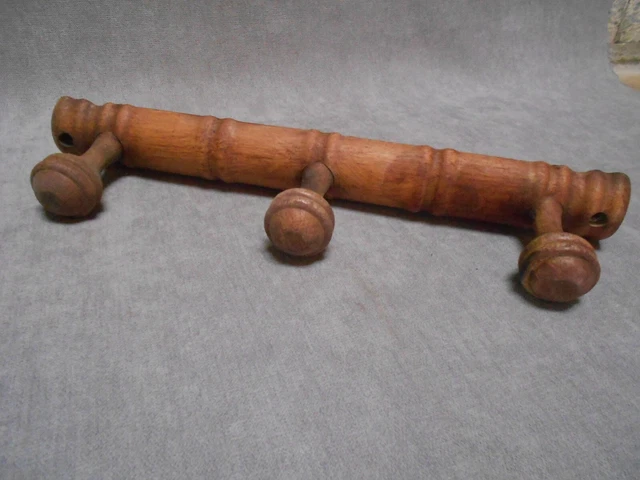 French Vintage WOOD Coat & Hat Rack Clothing Hanger