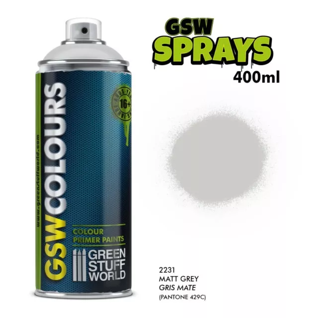 SPRAY Colours - GRIS Mate 400ml - pintura aerosol imprimación warhammer 40K