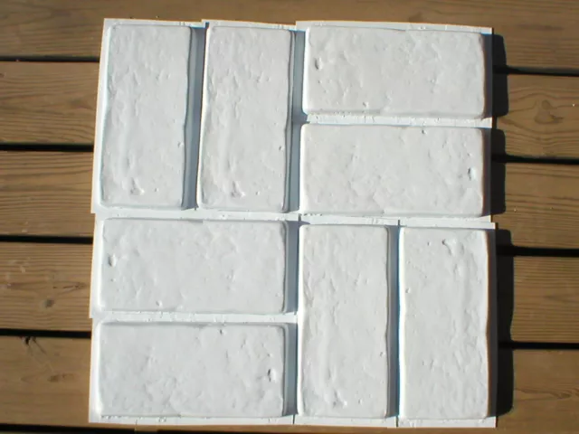 15 Brick Tile Molds #1151 make 1/2" concrete tiles for pennies. Fast USA Ship