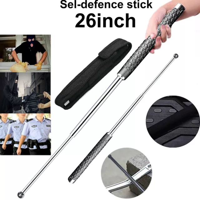 26" Portable Protect Telescopic Stick Whip Retractable Outdoor Climbing Tool AUS