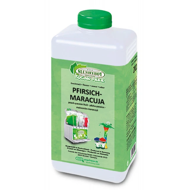 SLUSHYBOY® Sugar Free Pfirsich-Maracuja, zuckerfrei - 1 Liter Flasche