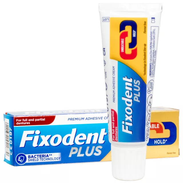 (13,73 EUR/100 g) Fixodent Plus Unbeatable Hold Haftcreme für Zahnersatz 40g