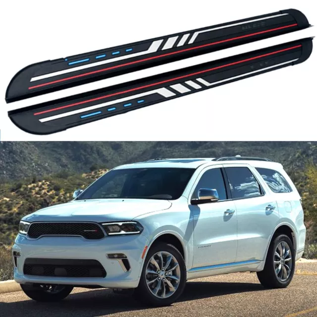 Fits for Dodge Durango 2018-2023 2Pcs Running Board Side Step Pedals Nerf Bar