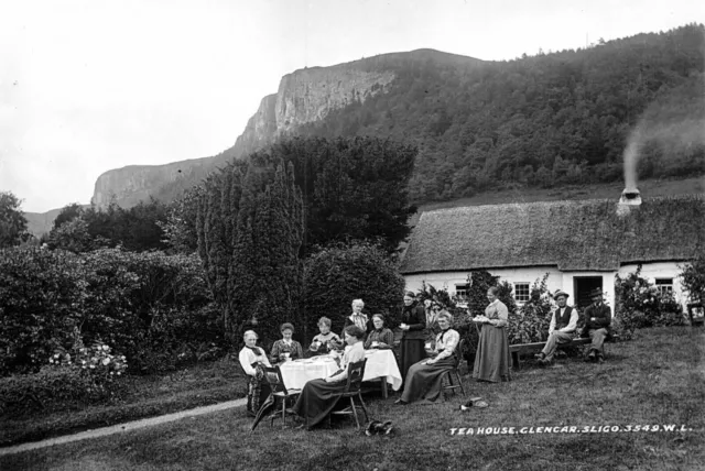 Ireland Vintage Reproduction Postcard, c1890 Tea House, Glencar, Sligo IA8