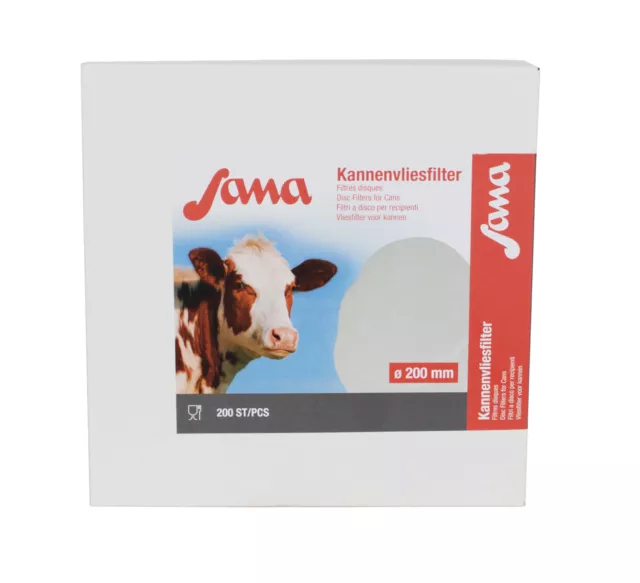 SANA Filterscheiben Kannenvliesfilter 200 mm Milchfilterscheiben - Milch filtern