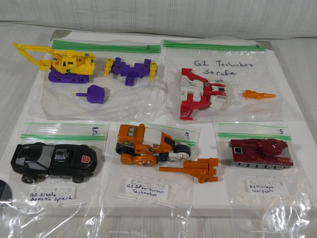 Vintage Transformers LOT Warpath Strafe & Gun Minibot Afterburner ﻿Sizzle W1