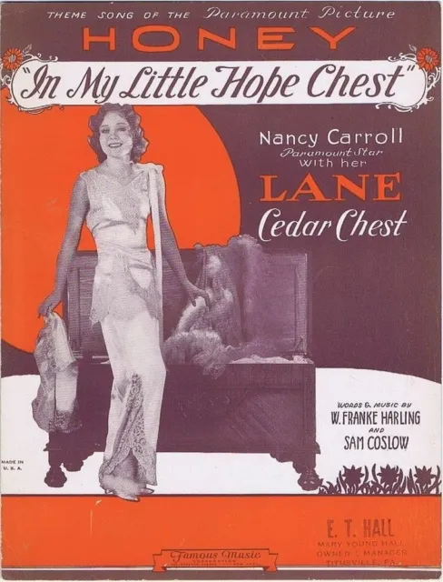 In My Little Hope Chest (Nancy Carroll with her Lane Cedar Chest), 1930 music