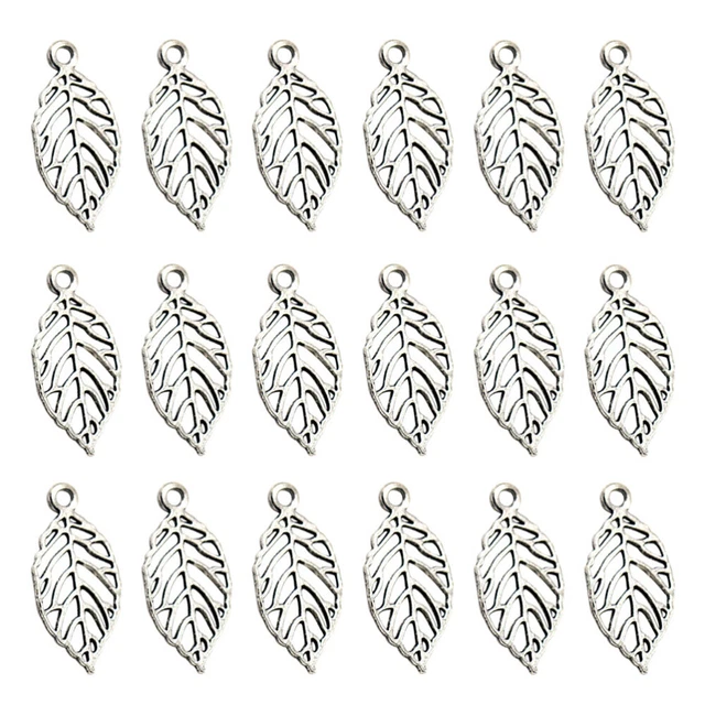 50 Stück Blatt-Charms Schmuckherstellung Perlen Charms Anhänger Basteln