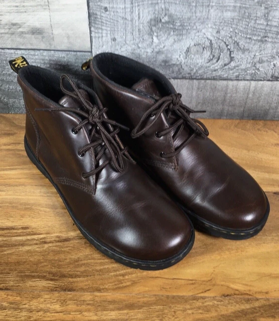 DR MARTENS SOFT Leather Rhodes Chukka Boots Size 7 Brown Smart Comfort