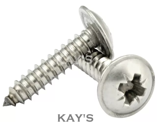 FLANGED SELF TAPPING SCREWS A2 STAINLESS STEEL FLANGE HEAD TAPPERS No.6 8 10 12