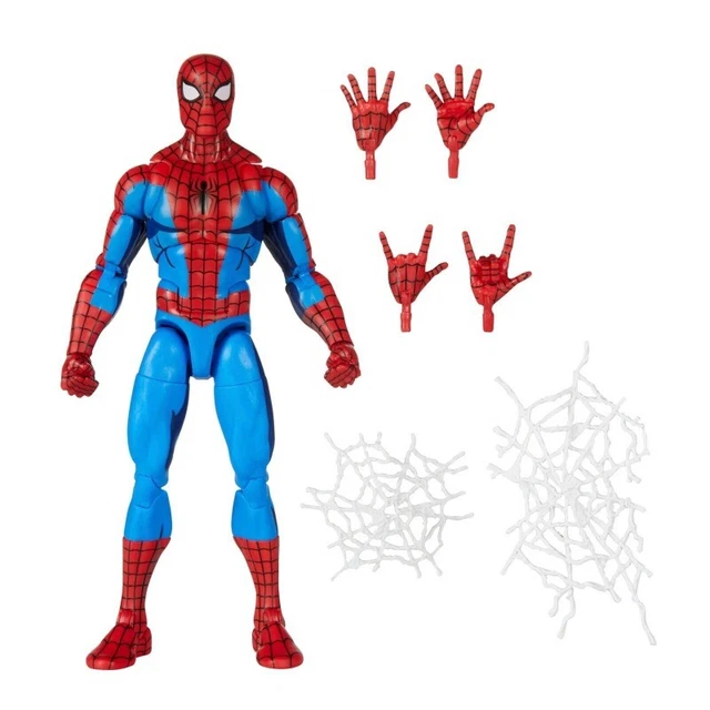 New Spider-Man Marvel Legends Retro Cel-Shaded, 6-inch Action Figure, Web Splat