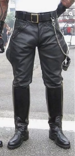 NWT H&M Black Premium Leather Leggings Pants Size 6 Skinny