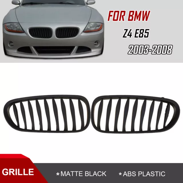 Paire Rein Grille de Calandre Avant Noir Mat Pour BMW Z4 E85 2003-2008 MS