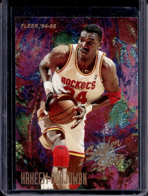 1994-95 FLEER HAKEEM Olajuwon Super Star #3 HOF Houston Rockets EUR 0 ...
