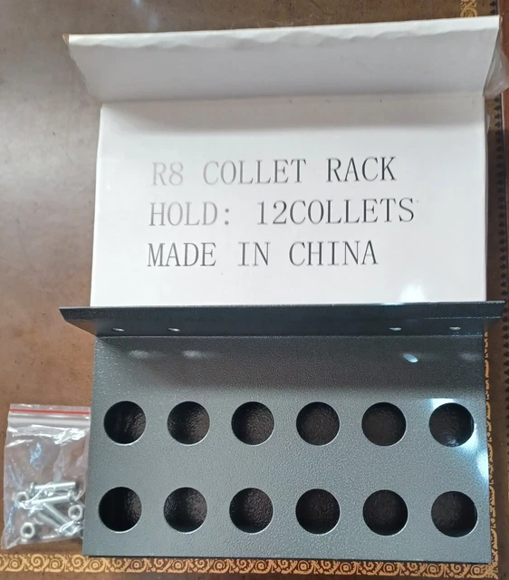R8 COLLET RACK HOLDS 12 COLLETS  L079 for Bridgeport Style Vertical Mills