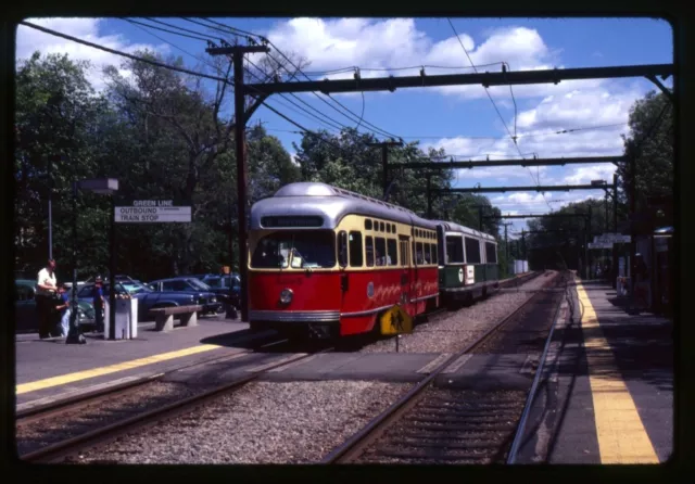 Trolley Slide - Boston MBTA #3295 PCC Streetcar 1981 Riverside Line Fan Trip