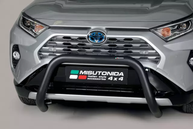 NOIR PARE BUFFLE pour TOYOTA RAV4 HYBRID depuis 2019 HOMOLOGUE INOX DIAMETRE 76