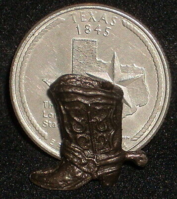 Dollhouse Miniature Bronze Cowboy Boot Statue 1:12 #91B DISPLAY AS IS 2244