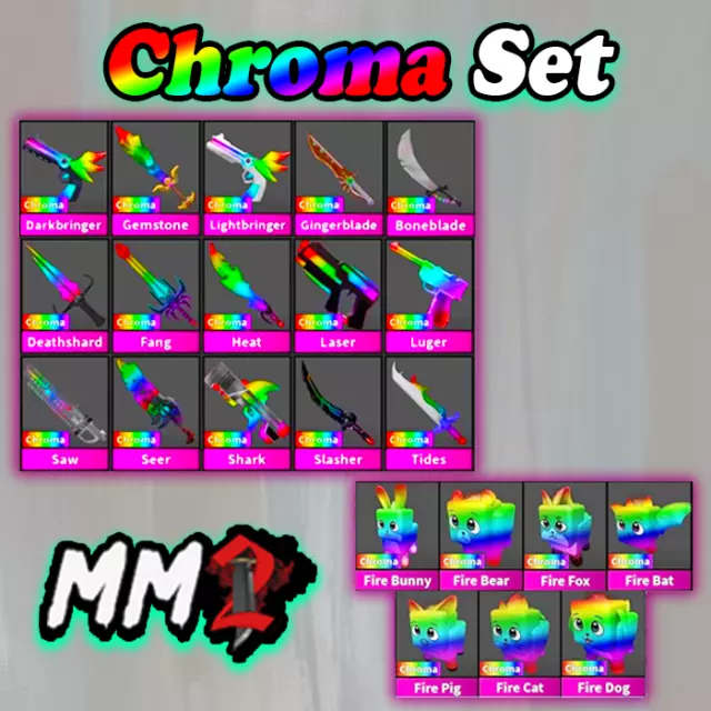 🔫🎃👻 🗡Full Elderwood Bundle, includes Chroma EW Blade- MM2 🔫🎃👻 🗡