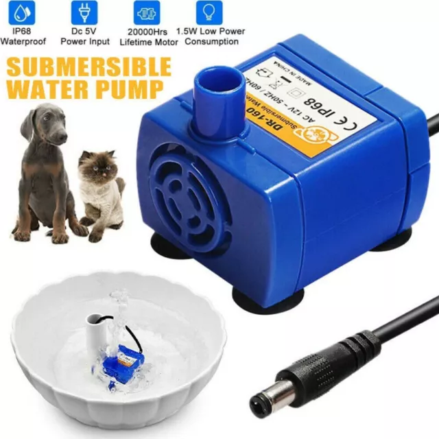 Easy Installation Electric Water Pump for Cat Dog Water Fountain Replacement