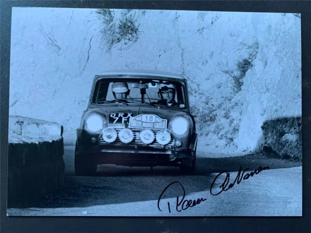 Rauno Aaltonen Hand Signed 12x8 Photo Mini Cooper S Monte Carlo Rally Autograph