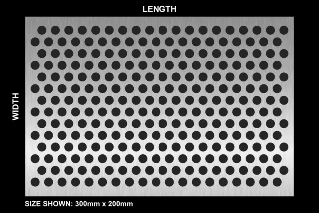 R10 U15 - Custom Size 10mm diameter Perforated Sheet - 3mm thick - No sharp edge