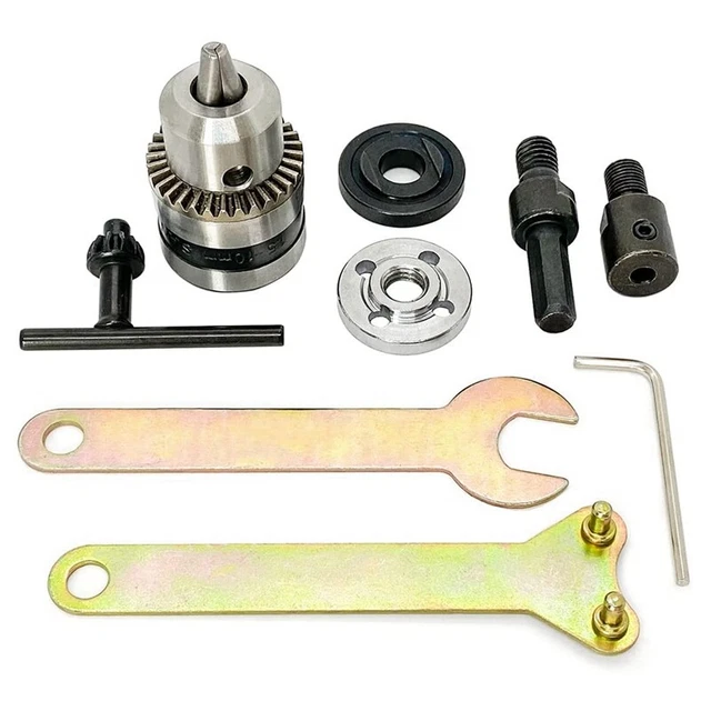 Adattatore Per Smerigliatrice Angolare - Trasforma In Smerigliatrice Diritta, Mandrino M10, 2 Pezzi - Foto 5