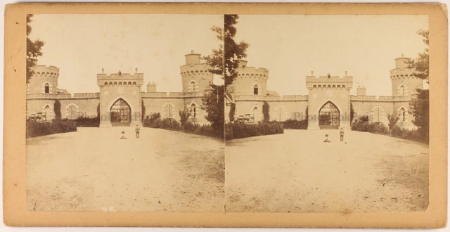 Frankreich Vichy Château Maulmont c1865 Foto Stereo Martin Albumin Vintage