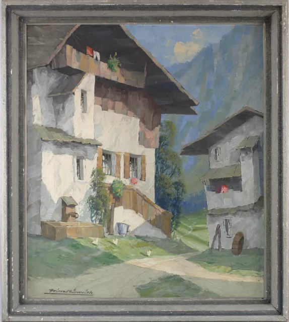 8860097 Pintura Münnich, Alpendorf Um 1950 97x84cm