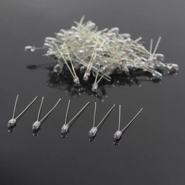 100pcs Clear 2.5mm 12V 40mA Miniature Grain of Wheat Bulbs Warm White New