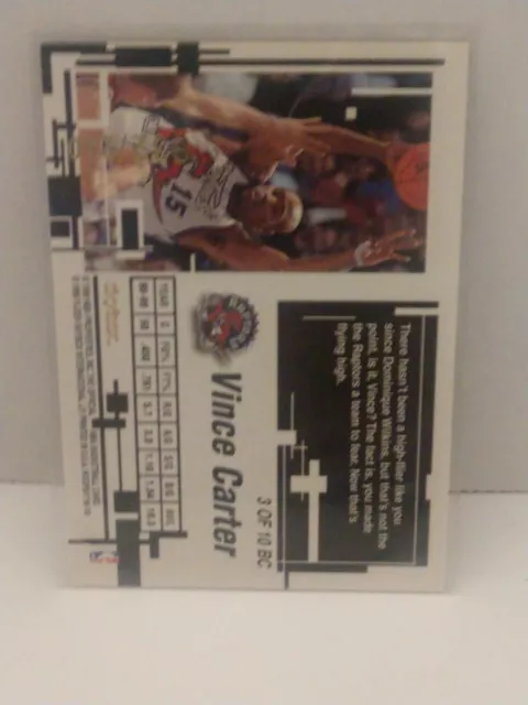 1999 Fleer Skybox NBA Hoops Vince Carter Limited Edition Rookie Card 032/250 2