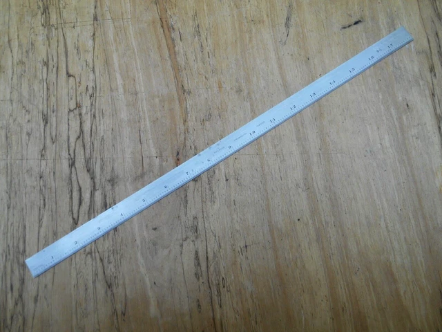 VTG. STARRETT 18" TEMPERED FLEX RULE , 100ths , 50ths , 10ths VTG. STARRETT 18" TEMPERED FLEX RULE , 100ths , 50ths , 10ths